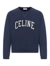 Celine Long Sleeve Sweatshirt In Blue