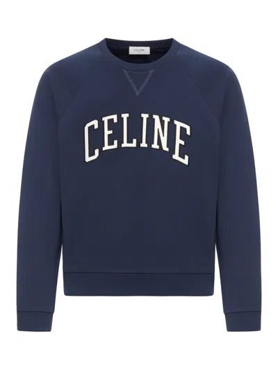 Celine Long Sleeve Sweatshirt In Blue