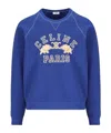 Celine Slim-fit Logo-print Cotton-jersey Sweatshirt In Multi