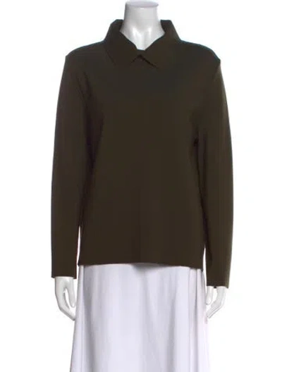 Pre-owned Celine Long Sleeve Top In Green