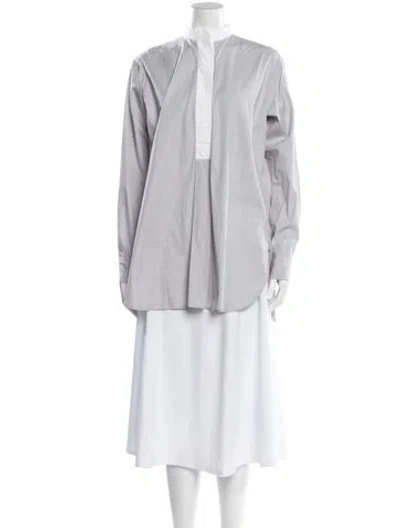 Pre-owned Celine Long Sleeve Top In White