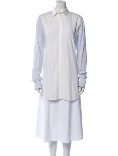 Pre-owned Celine Long Sleeve Tunic In White
