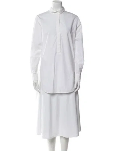 Pre-owned Celine Long Sleeve Tunic In White