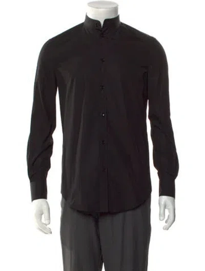Pre-owned Celine Long Sleeve Tuxedo Shirt In Black