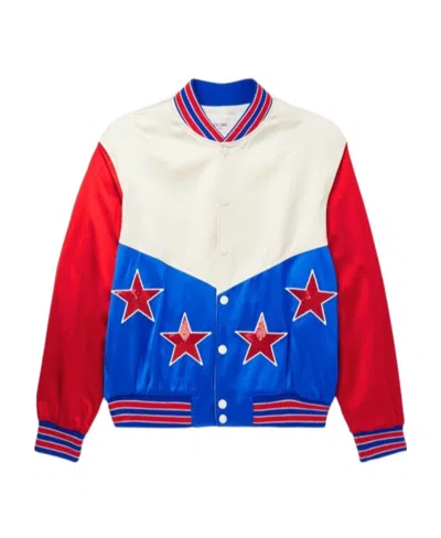 Celine Long-sleeved Baseball Jacket In White