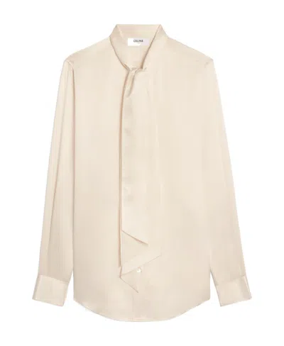 Celine Long-sleeved Button Shirt In Nude