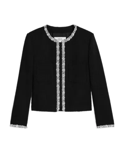 Celine Long-sleeved Casual Jacket In Black