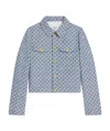 Celine Cotton Trucker-jacket With Monogram In Blue