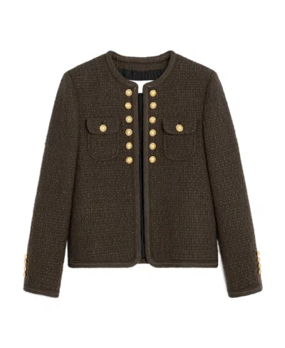 Celine Long-sleeved Casual Jacket In Brown