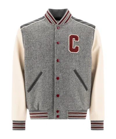 Celine Long-sleeved Casual Jacket In Gray