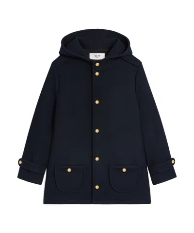 Celine Long-sleeved Coat In Black