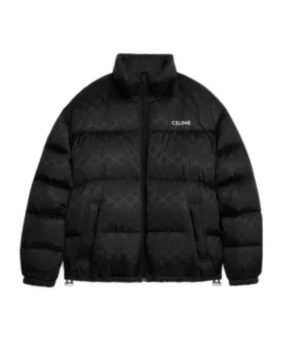 CELINE CELINE DOWN JACKET IN TRIOMPHE NYLON JACQUARD