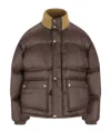 Celine Long-sleeved Down Jacket In Brown