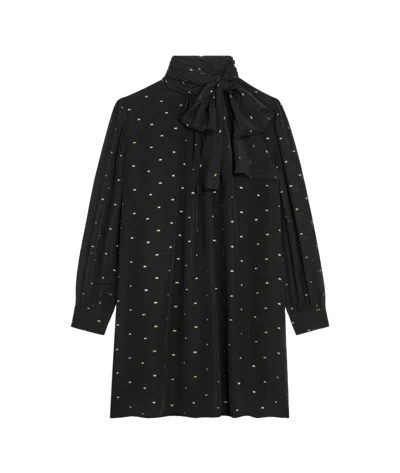 Celine Long Sleeved Dress In Black
