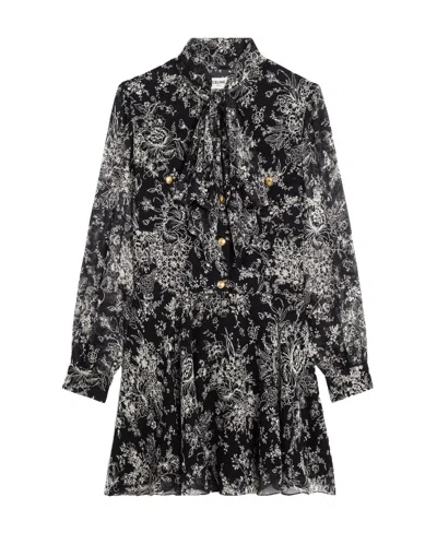Celine Long Sleeved Dress In Black