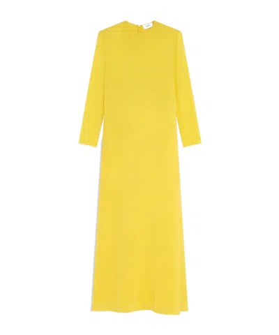 Celine Long-sleeved Dress In Yellow