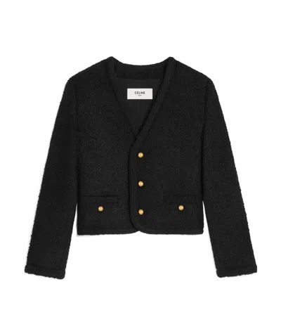 Celine Long-sleeved Jacket In Black