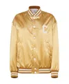 Celine Long-sleeved Knitting College Style Jacket In Yellow