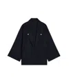 Celine Long-sleeved Lapel Coat In Black