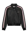 Celine Long-sleeved Leather Jacket In Black