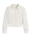 Celine Long-sleeved Leather Jacket In White