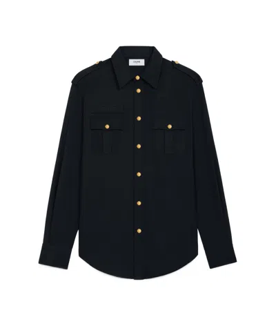 Celine Long-sleeved Shirt In Black