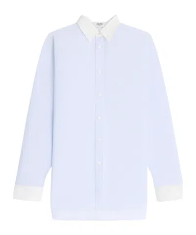 Celine Long-sleeved Shirt In Blue
