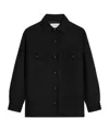 Celine Long-sleeved Shirt Coat In Black