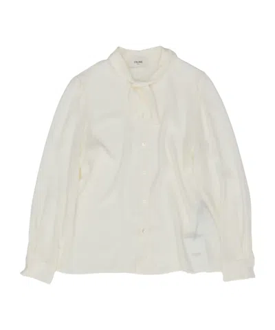 Celine Long-sleeved Shirt In White