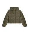Celine Long-sleeved Short Down Jacket In Green