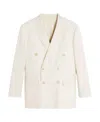 Celine Long Sleeved Suit Jacket In White