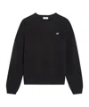 Celine Triomphe Crew Neck Sweater In Wool And Cashmere In Black