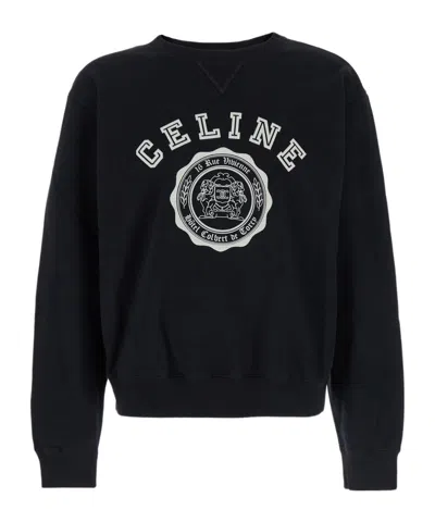 Celine Long-sleeved Sweater In Black