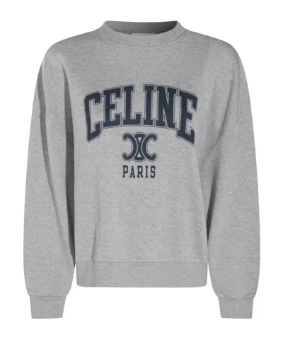 Celine Long-sleeved Sweater In Gray