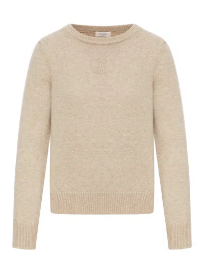 Celine Long-sleeved Sweater In Neutral