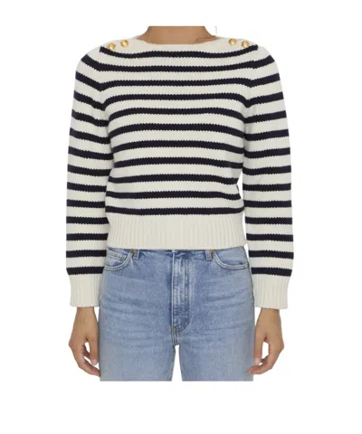 CELINE BOAT NECK MARINIÈRE SWEATER IN CASHMERE