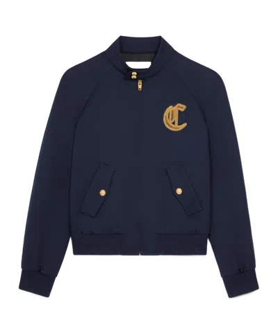 Celine Long-sleeved Wool Casual Jacket In Gray
