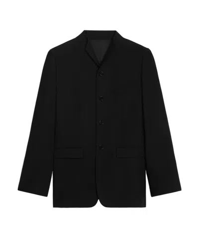 Celine Long-sleeved Wool Casual Jacket In Black