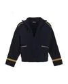 Celine Long-sleeved Wool Casual Jacket In Blue