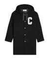 Celine Double-sided Wool Parka Coat In Black