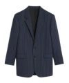Celine Long-sleeved Wool Suit Coat In Black