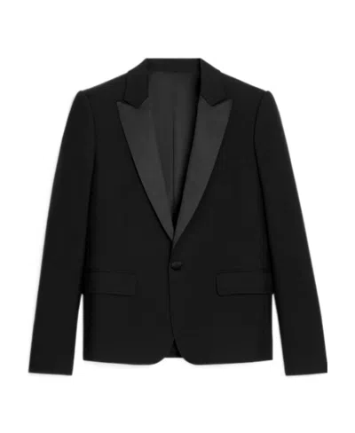 Celine Long-sleeved Wool Suit Jacket In Black