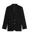 Celine Long-sleeved Wool Suit Jacket In Black
