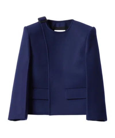 Celine Long-sleeve Casual Jacket In Blue