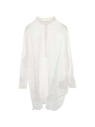 Pre-owned Celine Long-sleeve Shirt Dress In White