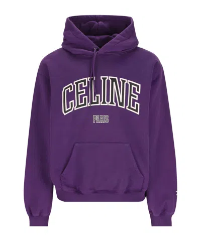 Celine Long-sleeve Sweatshirt In Purple
