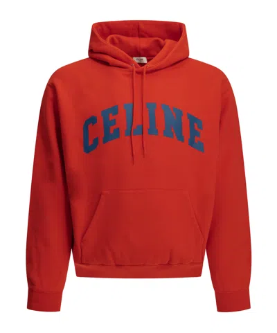 Celine Long-sleeve Sweatshirt In Red