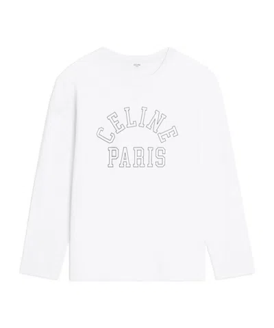 Celine Long-sleeve T-shirt In White