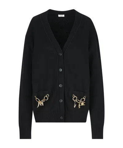 Celine Long-sleeved Cardigan In Black