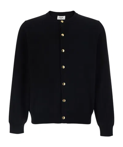 Celine Long-sleeved Cardigan In Blue